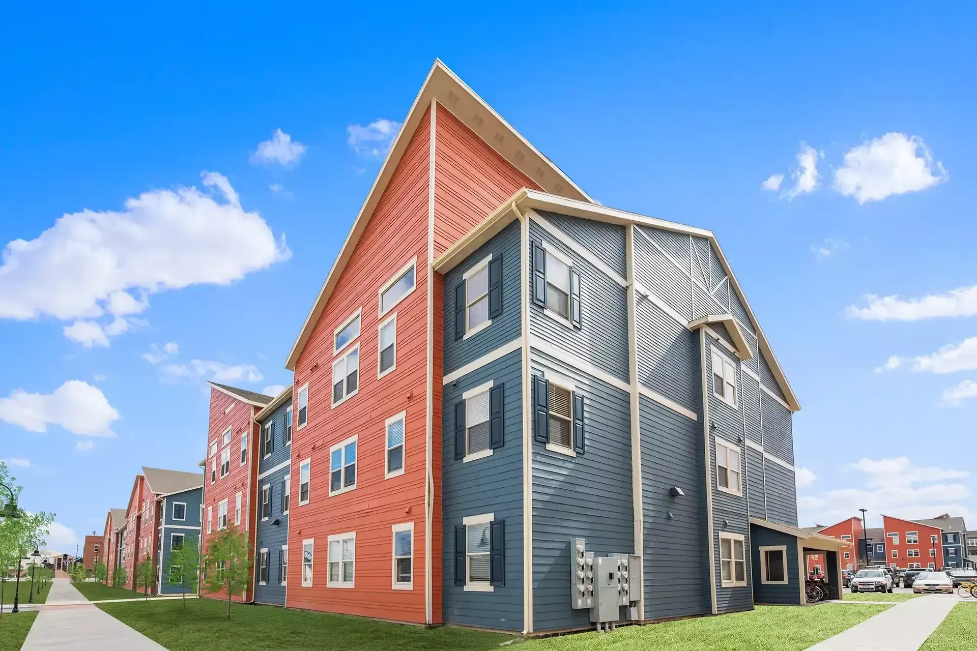 Bozeman Stadium View Apartments from outside, ideal student apartments close to Montana State University.